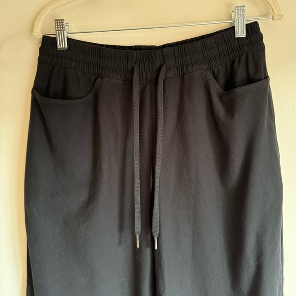 Athleta Farallon Pant Black Straight leg Crop Ankle #533741 Pull On Lounge Sz MP - Picture 4 of 12